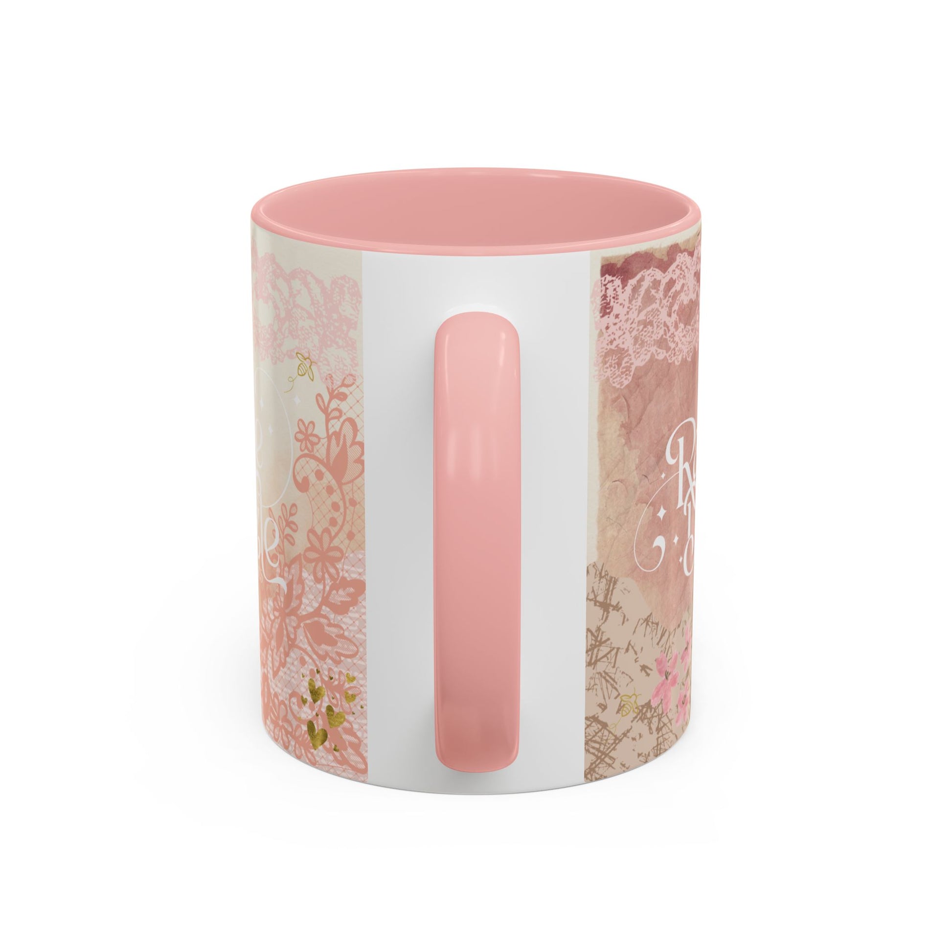 Elegant Floral Accent Coffee Mug | Cute Gift for Tea Lovers, Razzle Dazzle Mug, 11oz & 15oz Options