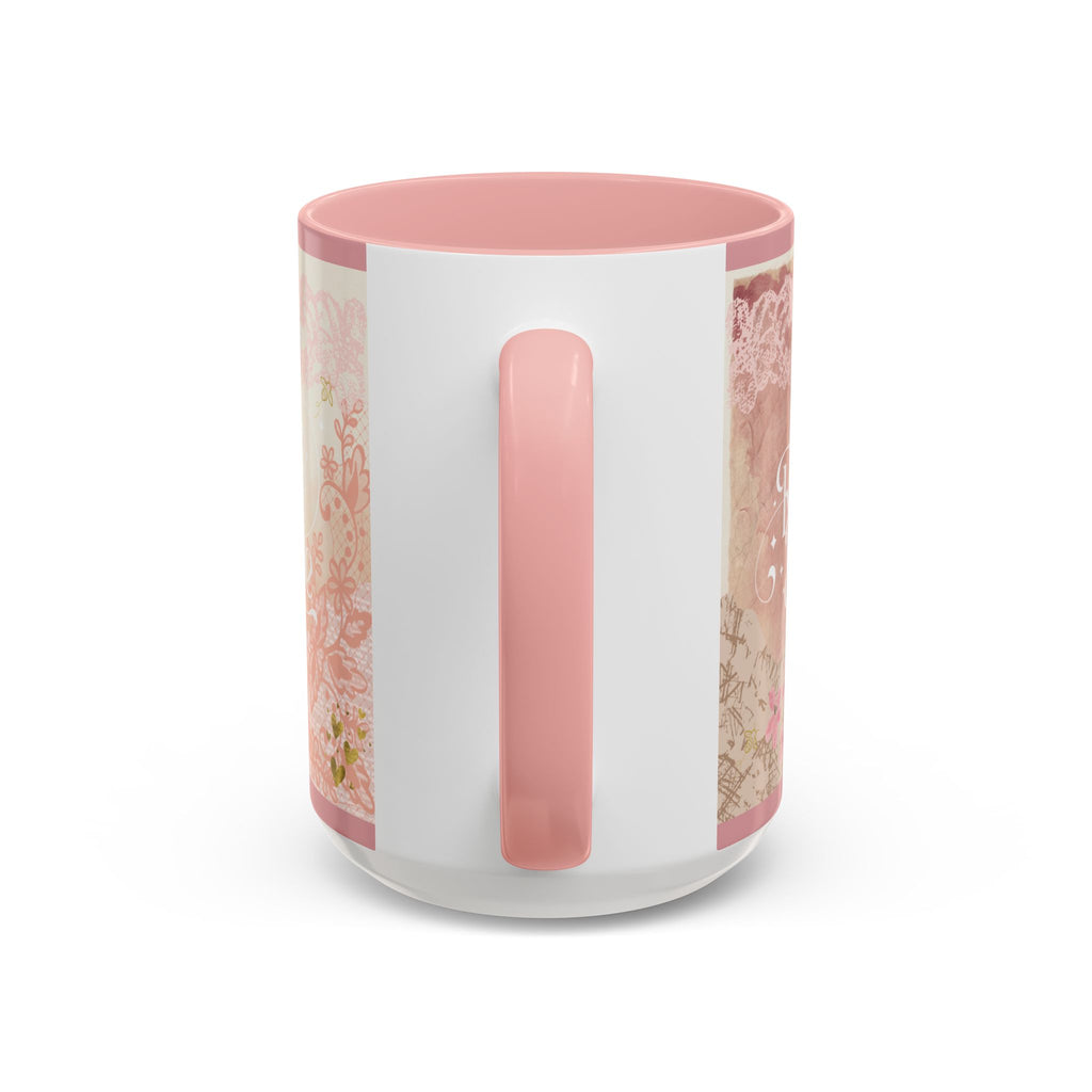 Elegant Floral Accent Coffee Mug | Cute Gift for Tea Lovers, Razzle Dazzle Mug, 11oz & 15oz Options