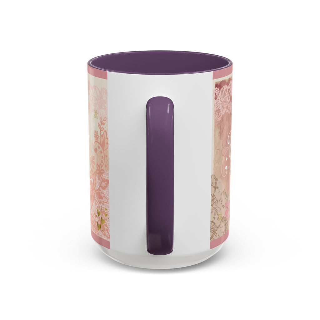 Elegant Floral Accent Coffee Mug | Cute Gift for Tea Lovers, Razzle Dazzle Mug, 11oz & 15oz Options