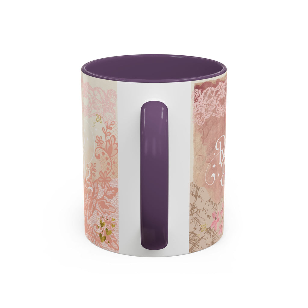 Elegant Floral Accent Coffee Mug | Cute Gift for Tea Lovers, Razzle Dazzle Mug, 11oz & 15oz Options